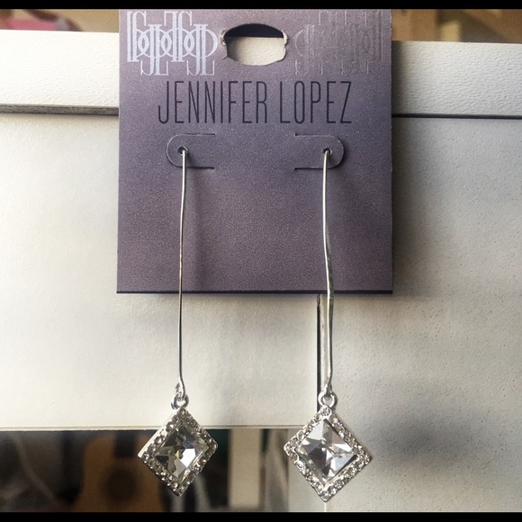 Jennifer Lopez Jewelry - 💕NEW! Jennifer Lopez crystal silver earrings💕